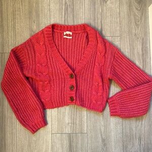 Urban outfitters chunky cropped cardigan